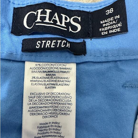 NWT Chaps Blue Stretch Bermuda Shorts, Size 38 - Picture 3 of 5